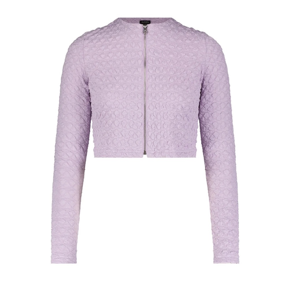 ALEEZA OF PARIS  ZIPPERED CARDIGAN
